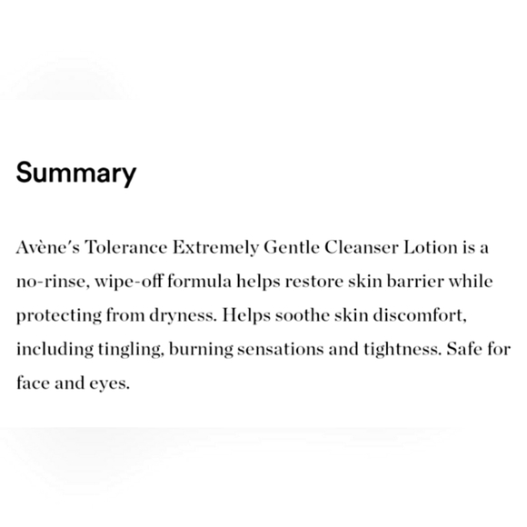 AVENE TOLERANCE EXTREMELY GENTLE CLEANSER LOTION. - Picture 5 of 6